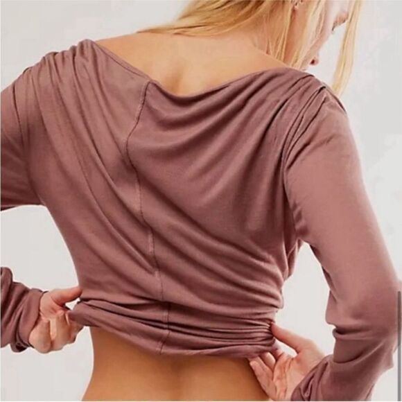Free People NWT Night We Met Long Sleeve in size small in color withering rose - Picture 3 of 5